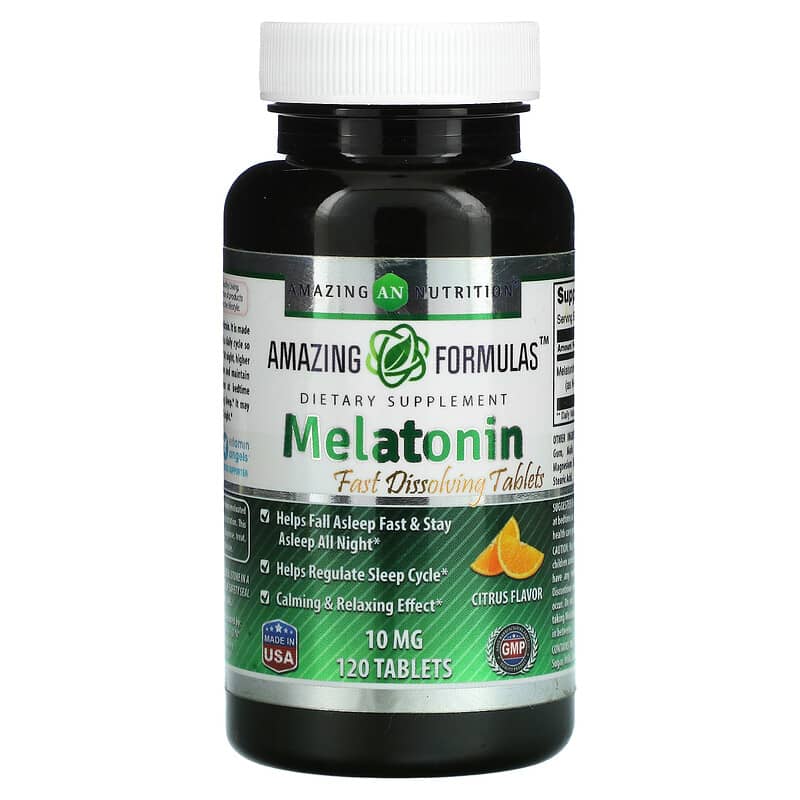 Amazing Nutrition Melatonin Citrus 10 mg 120 Tablets 1 Amazing Nutrition Melatonin Citrus 10 mg 120 Tablets 819209026069