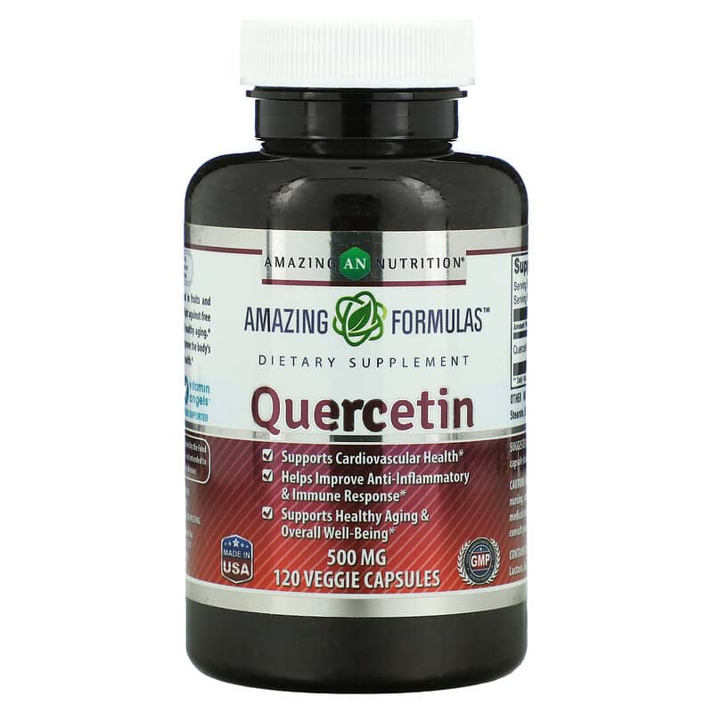 Amazing Nutrition Quercetin 500 mg 120 Veggie Capsules 1 Amazing Nutrition Quercetin 500 mg 120 Veggie Capsules 810180022187