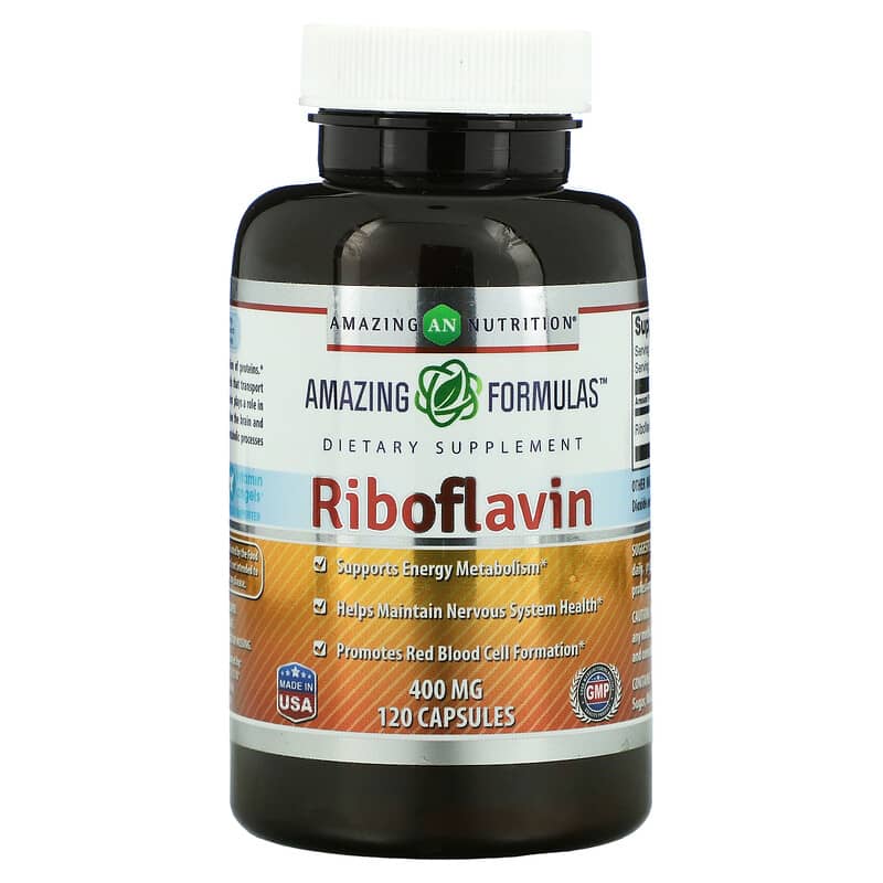 Amazing Nutrition Riboflavin 400 mg 120 viên 1 Amazing Nutrition Riboflavin 400 mg 120 Capsules 810180029360