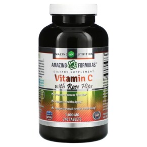 Amazing Nutrition Vitamin C with Rose Hips 1.000 mg 240 Tablets 810180023610