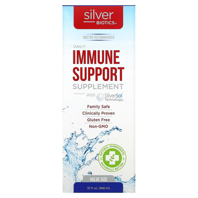 American Biotech Labs Silver Biotics Daily Immune Support Supplement with SilverSol Technology 32 fl oz (946 ml) 1 American Biotech Labs Silver Biotics Daily Immune Support Supplement with SilverSol Technology 32 fl oz (946 ml) 831060001320