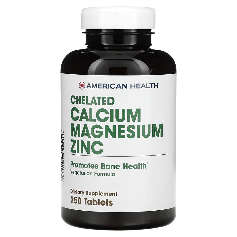American Health Chelated Calcium Magnesium Zinc 250 viên 1 American Health Chelated Calcium Magnesium Zinc 250 Tablets 076630042932
