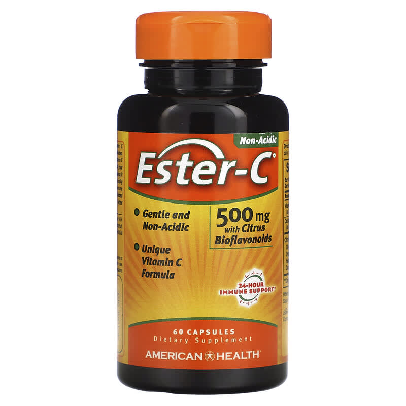 American Health Ester-C 500 mg 60 viên 1 American Health Ester-C with Citrus Bioflavonoids 250 mg 60 Capsules 076630169608