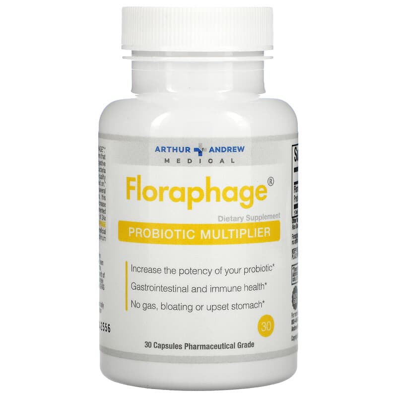 Arthur Andrew Medical Floraphage Probiotic Multiplier 30 Capsules 1 Arthur Andrew Medical Floraphage Probiotic Multiplier 30 Capsules 855571001761