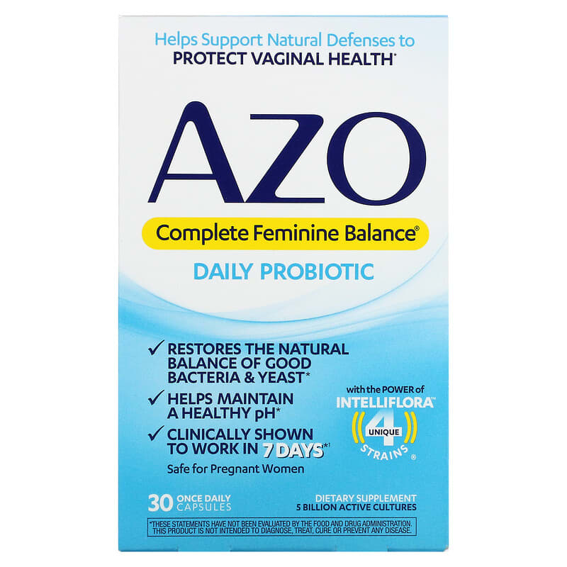 Azo Complete Feminine Balance Daily Probiotic 30 Once Daily viên 1 Azo Complete Feminine Balance Daily Probiotic 5 Billion 30 Once Daily Capsules 787651760162