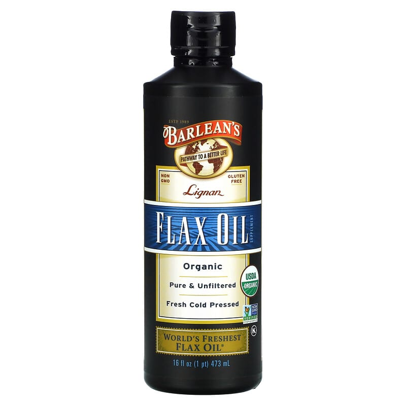 Barlean's Organic Lignan Flax Oil 16 oz (473 ml) 1 Barlean's Organic Lignan Flax Oil Supplement 16 fl oz (473 ml) 705875000161