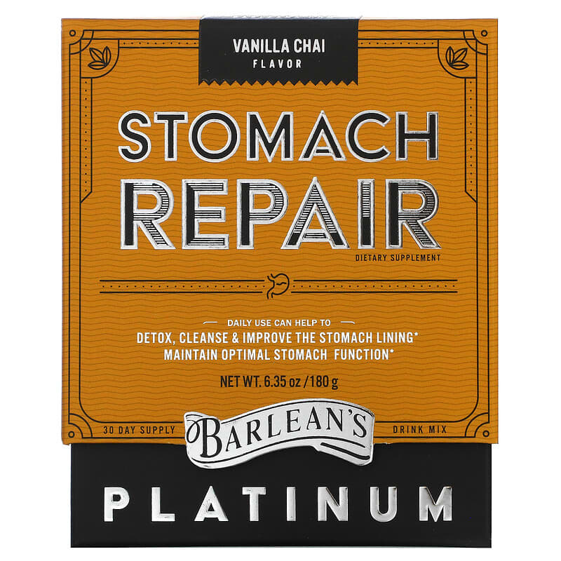 Barlean's Stomach Repair Vanilla Chai 6.35 oz (180 g) 1 Barlean's Stomach Repair Vanilla Chai 6.35 oz (180 g) 705875800761
