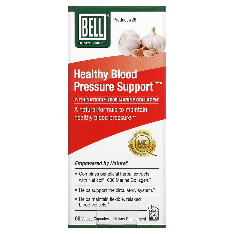 Bell Lifestyle Healthy Blood Pressure Support 60 Veggie Capsules 1 Bell Lifestyle Healthy Blood Pressure Support 60 Veggie Capsules 771733109086