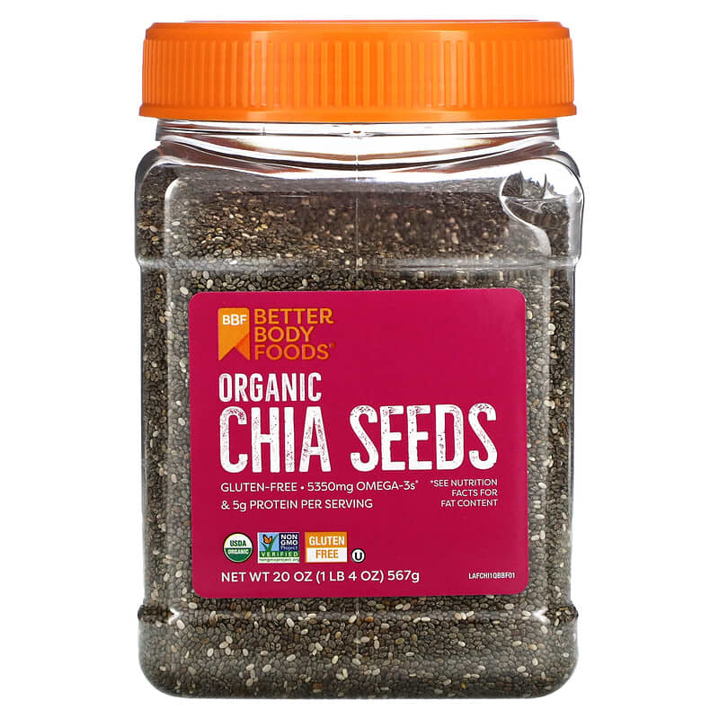BetterBody Foods Organic Chia Seeds 20 oz (567 g) 1 BetterBody Foods Organic Chia Seeds 20 oz (567 g) 897922002072