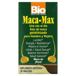 Bio Nutrition Maca Max 30 Tablets 854936003099