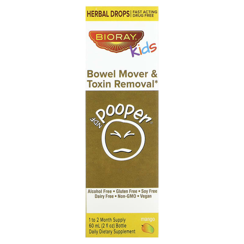 Bioray Inc. Kids NDF Pooper Bowel Mover & Toxin Removal Mango 2 fl oz (60 ml) 1 Bioray Inc. Kids NDF Pooper Bowel Mover & Toxin Removal Mango 2 fl oz (60 ml) 646858160024