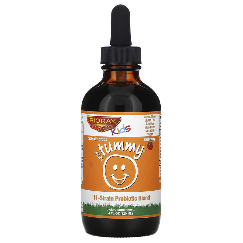 Bioray Inc. Kids NDF Tummy 11-Strain Probiotic Blend Raspberry 4 fl oz (120 ml) 1 Bioray Inc. Kids NDF Tummy 11-Strain Probiotic Blend Raspberry 4 fl oz (120 ml) 736211465252