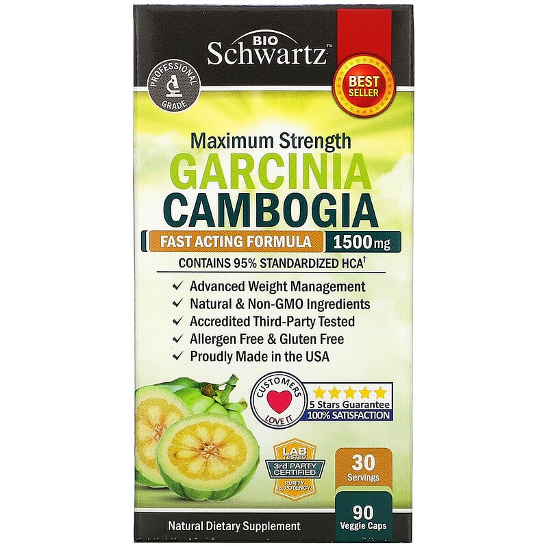 BioSchwartz Garcinia Cambogia 500 mg 90 viên 1 BioSchwartz Garcinia Cambogia 500 mg 90 Veggie Caps 737212751054