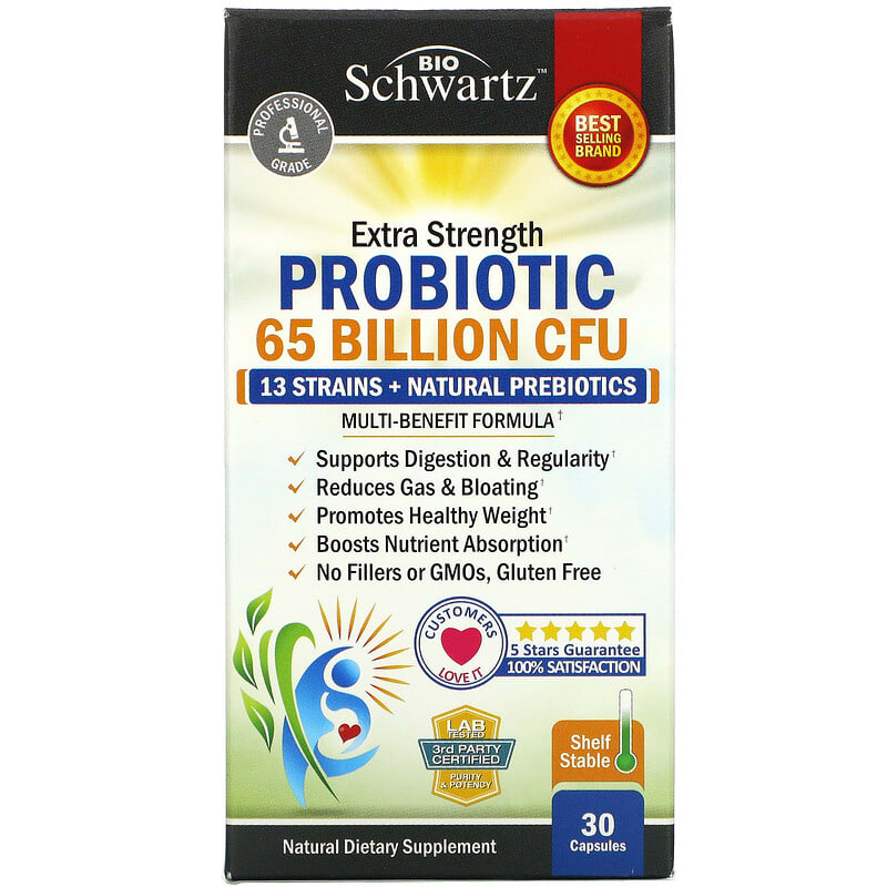 BioSchwartz Probiotic 65 Billion CFU 30 Capsules 1 BioSchwartz Probiotic 65 Billion CFU 30 Capsules 850013512423