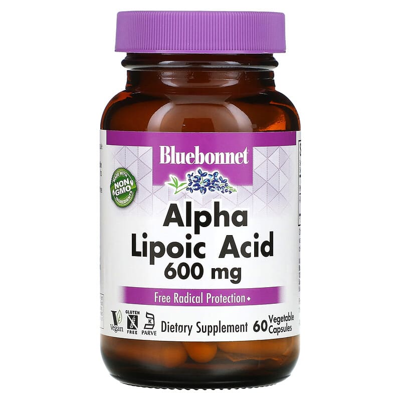 Bluebonnet Nutrition Alpha Lipoic Acid 600 mg 60 Vegetable Capsules 1 Bluebonnet Nutrition Alpha Lipoic Acid 600 mg 60 Vegetable Capsules 743715008564
