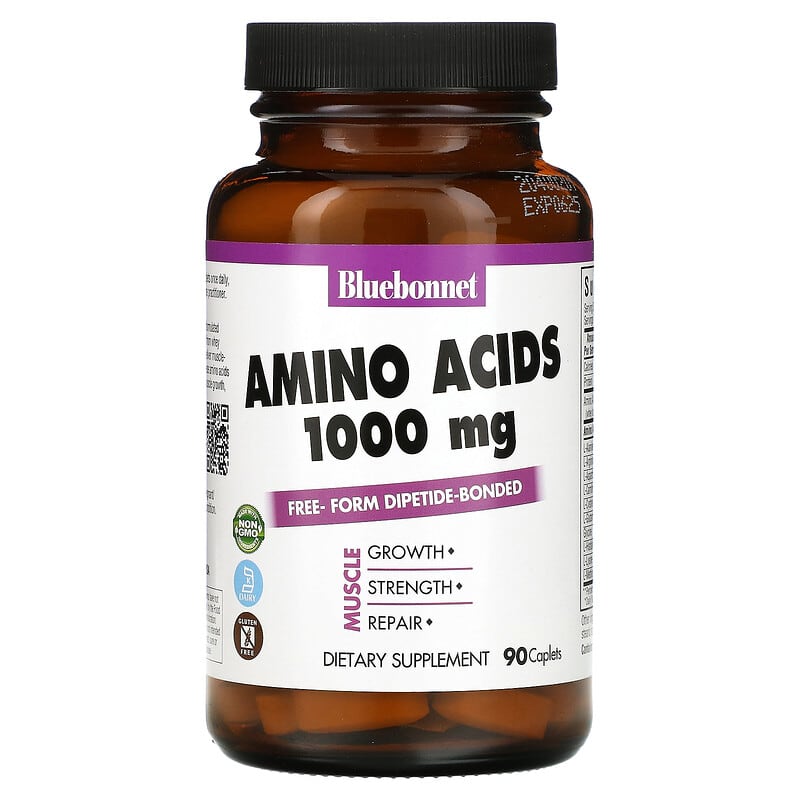 Bluebonnet Nutrition Amino Acids 1.000 mg 90 Caplets 1 Bluebonnet Nutrition Amino Acids 1.000 mg 90 Caplets 743715015807