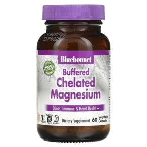 Bluebonnet Nutrition Buffered Chelated Magnesium 60 Vegetable Capsules 743715006720