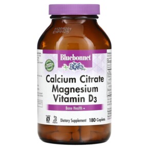 Bluebonnet Nutrition Calcium Citrate Magnesium Vitamin D3 180 Caplets 743715007178