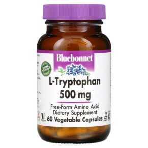 Bluebonnet Nutrition L-Tryptophan 500 mg 60 Vegetable Capsules 743715000940