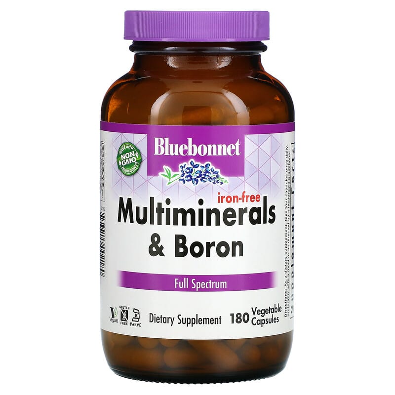 Bluebonnet Nutrition Multiminerals Plus Boron Iron-Free 180 Vegetable viên 1 Bluebonnet Nutrition Multiminerals & Boron Iron-Free 180 Vegetable Capsules 743715002180