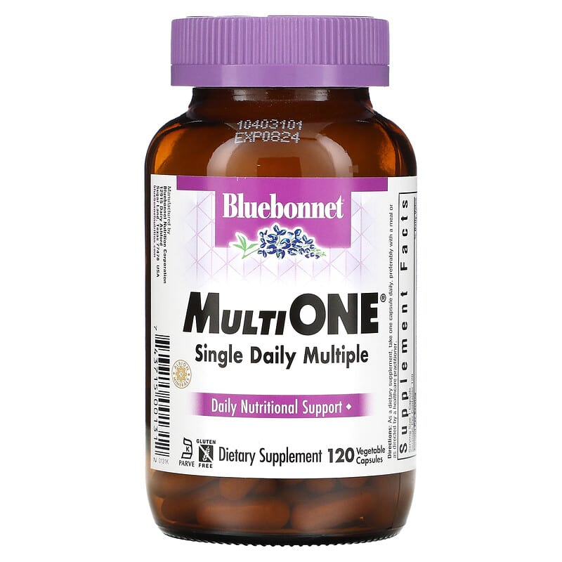 Bluebonnet Nutrition MultiOne Single Daily Multiple 120 Vegetable viên 1 Bluebonnet Nutrition MultiOne Single Daily Multiple 120 Vegetable Capsules 743715001312