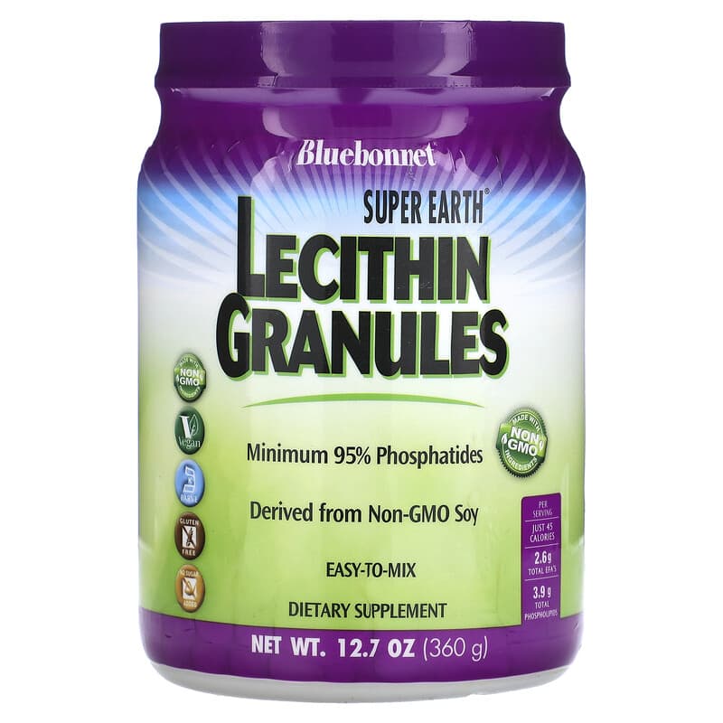 Bluebonnet Nutrition Super Earth Lecithin Granules 12.7 oz (360 g) 1 Bluebonnet Nutrition Super Earth Lecithin Granules 12.7 oz (360 g) 743715009288
