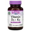 Bluebonnet Nutrition Vitamin D3 & K2 60 Vegetable Capsules 743715006546