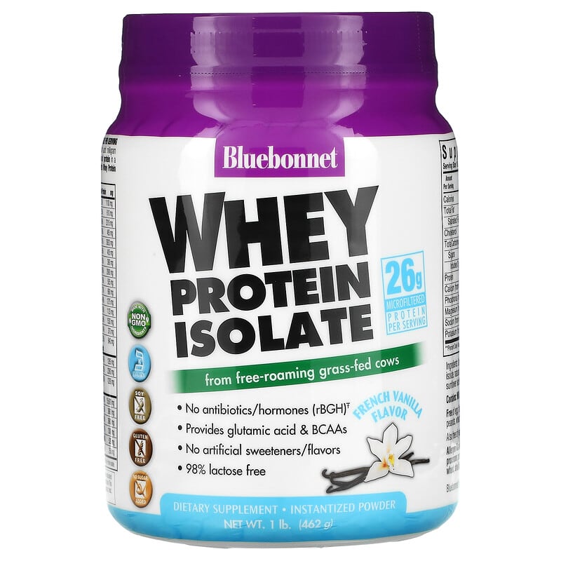 Bluebonnet Nutrition Whey Protein Isolate French Vanilla 1 lb. (462 g) 1 Bluebonnet Nutrition Whey Protein Isolate French Vanilla 1 lb. (462 g) 743715015647