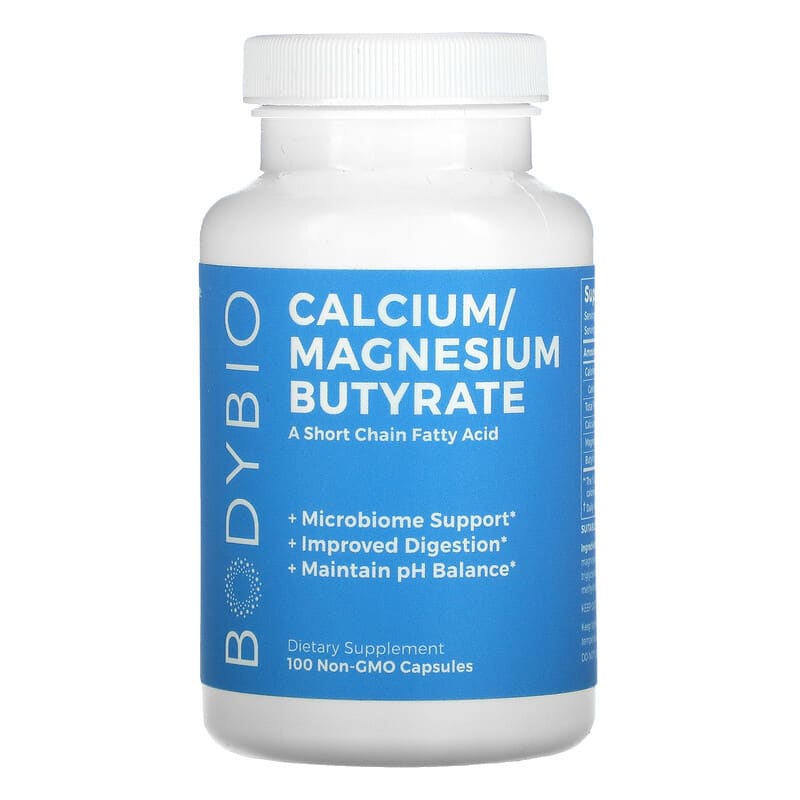 BodyBio Calcium/ Magnesium Butyrate 100 Non-GMO viên 1 BodyBio Calcium/ Magnesium Butyrate 100 Non-GMO Capsules 743474993200