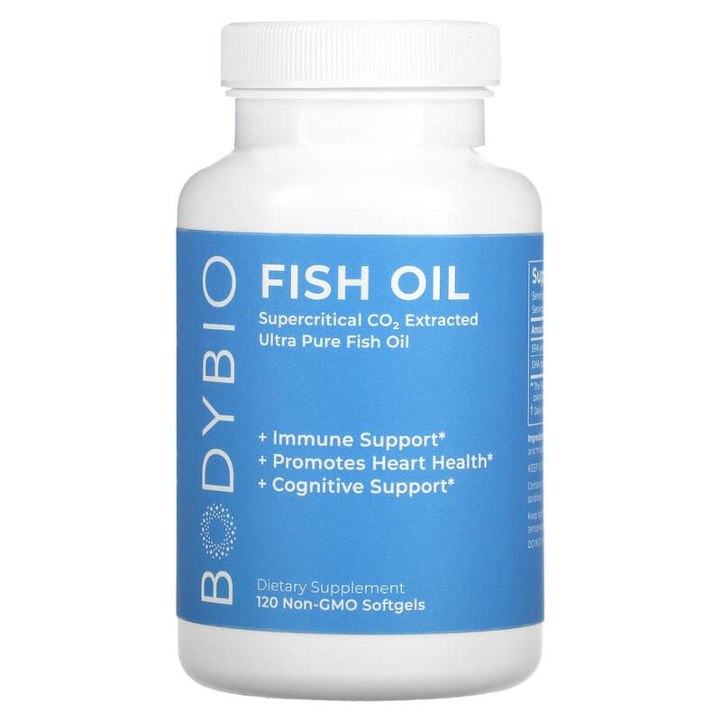 BodyBio Fish Oil 120 Non-GMO Softgels 1 BodyBio Fish Oil 120 Non-GMO Softgels 743474993958