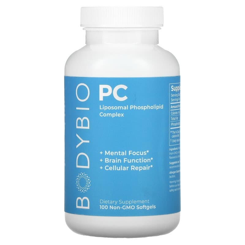 BodyBio PC Complex of Phospholipids 100 Non-GMO Softgels 1 BodyBio PC Liposomal Phospholipid Complex 100 Non-GMO Softgels 743474916001