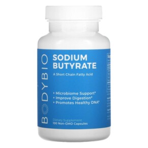 BodyBio Sodium Butyrate 100 Non-GMO Capsules 743474999905