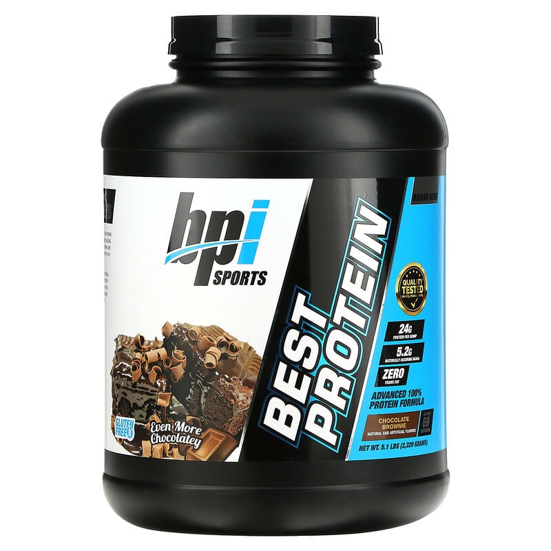 BPI Sports Best Protein Advanced 100% Protein Formula Chocolate Brownie 5.1 lbs (2.329 g) 1 BPI Sports Best Protein Advanced 100% Protein Formula Chocolate Brownie 5.1 lbs (2.329 g) 811213026899