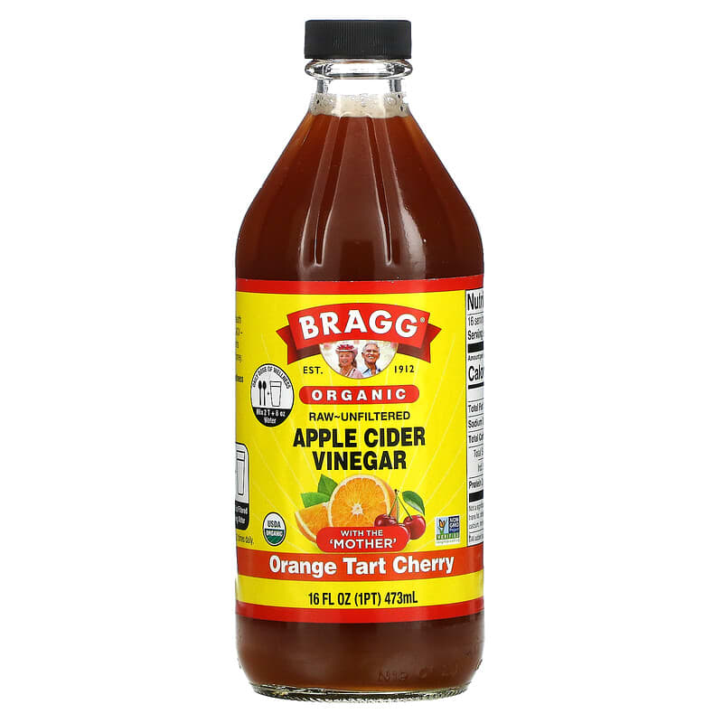 Bragg Organic Apple Cider Vinegar Raw-Unfiltered Orange Tart Cherry 16 fl oz (473 ml) 1 Bragg Organic Apple Cider Vinegar Raw-Unfiltered Orange Tart Cherry 16 fl oz (473 ml) 074305015168