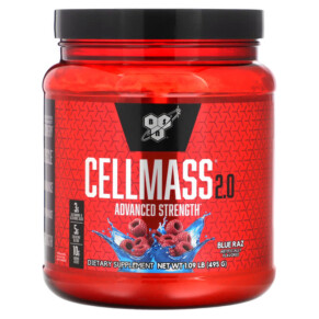 BSN Cellmass 2.0 Advanced Strength Blue Raz 1.09 lb (495 g) 834266002108
