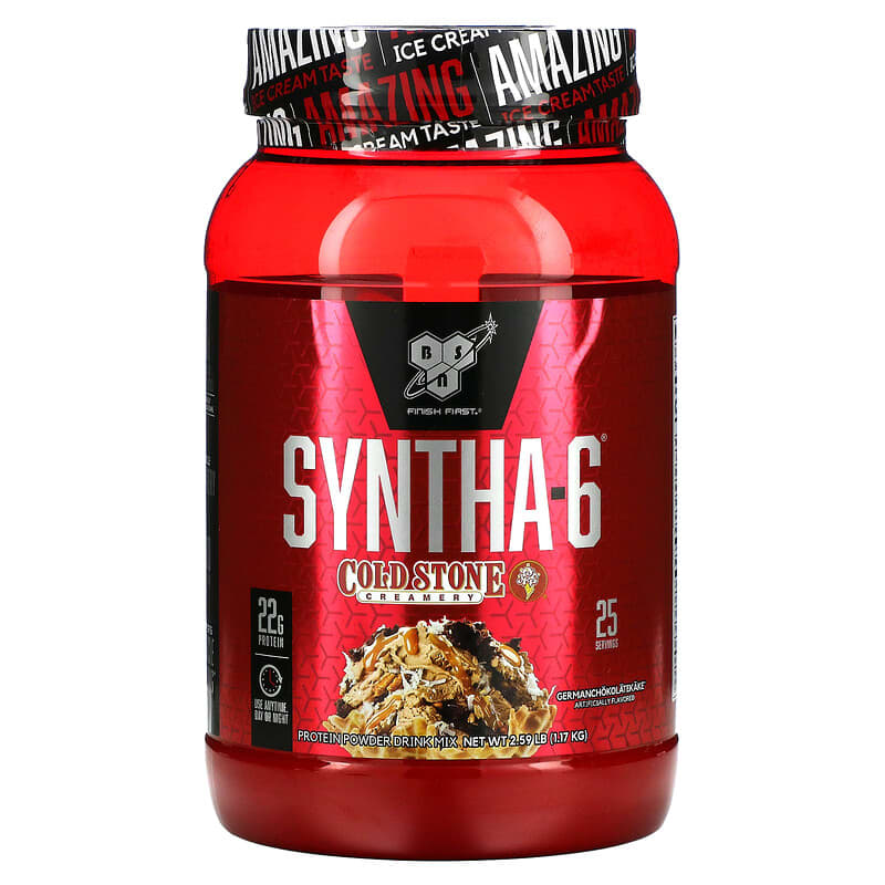 BSN Syntha-6 Cold Stone Creamery Germanchokolatekake 2.59 lb (1.17 kg) 1 BSN Syntha-6 Cold Stone Creamery Germanchokolatekake 2.59 lb (1.17 kg) 834266008773