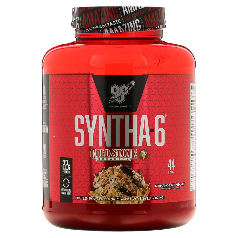 BSN Syntha-6 Cold Stone Creamery Germanchokolatekake 4.56 lb (2.07 kg) 1 BSN Syntha-6 Cold Stone Creamery Germanchokolatekake 4.56 lb (2.07 kg) 834266008810