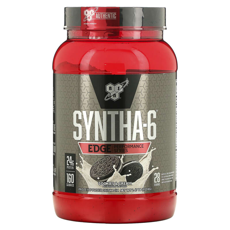 BSN Syntha-6 Edge Protein Powder Mix Cookies & Cream 2.47 lb (1.12 kg) 1 BSN Syntha-6 Edge Protein Powder Mix Cookies & Cream 2.47 lb (1.12 kg) 834266004515
