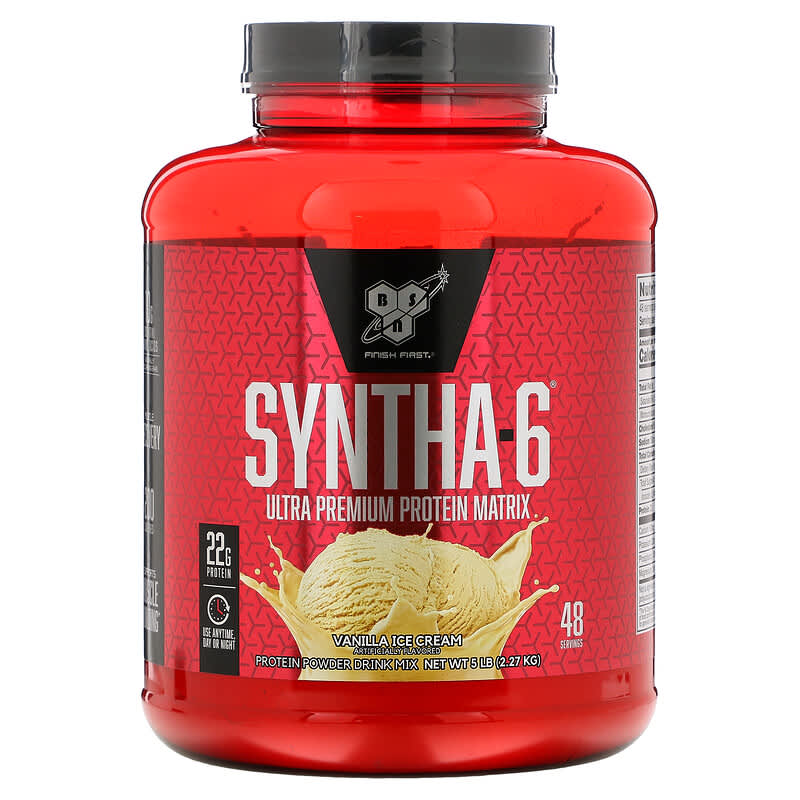 BSN Syntha-6 Ultra Premium Protein Matrix Vanilla Ice Cream 5 lb (2.27 kg) 1 BSN Syntha-6 Ultra Premium Protein Matrix Vanilla Ice Cream 5 lb (2.27 kg) 834266007103