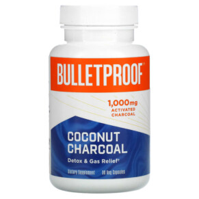 BulletProof Coconut Charcoal Detox & Gas Relief 1.000 mg 90 Veg Capsules 815709020828