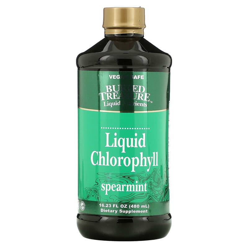 Buried Treasure Liquid Chlorophyll Spearmint 16.23 oz (480 ml) 1 Buried Treasure Liquid Chlorophyll Spearmint 16.23 fl oz (480 ml) 016055500198