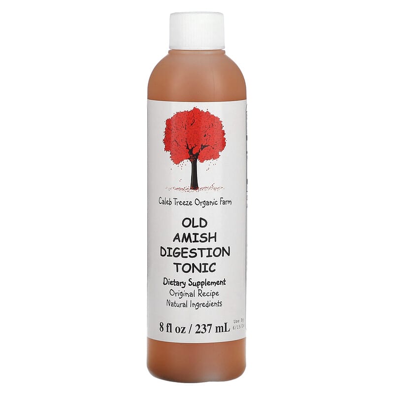Caleb Treeze Organic Farm Stops Acid Reflux 8 oz (237 ml) 1 Caleb Treeze Organic Farm Old Amish Digestion Tonic 8 fl oz (237 ml) 899378002019