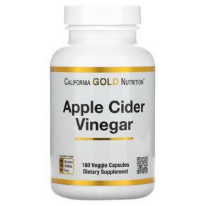 California Gold Nutrition Apple Cider Vinegar 180 Veggie Capsules 898220019069