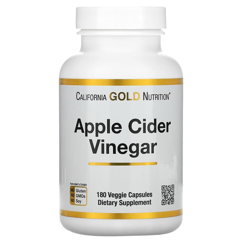California Gold Nutrition Apple Cider Vinegar 180 Veggie Capsules 1 California Gold Nutrition Apple Cider Vinegar 180 Veggie Capsules 898220019069