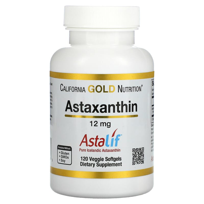 California Gold Nutrition Astaxanthin Astalif Pure Icelandic 12 mg 120 Veggie Softgels 1 California Gold Nutrition Astaxanthin Astalif Pure Icelandic 12 mg 120 Veggie Softgels 898220011049