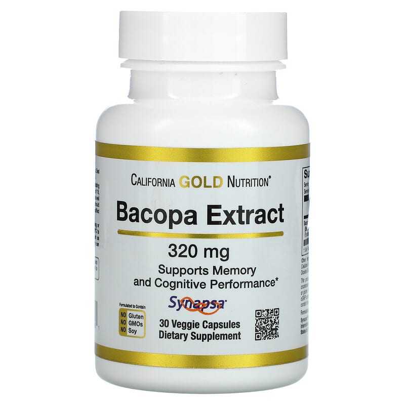 California Gold Nutrition Bacopa Extract 320 mg 30 Veggie Capsules 1 California Gold Nutrition Bacopa Extract 320 mg 30 Veggie Capsules 898220020621