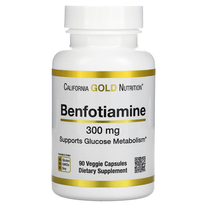 California Gold Nutrition Benfotiamine 300 mg 90 Veggie Capsules 1 California Gold Nutrition Benfotiamine 300 mg 90 Veggie Capsules 898220020232