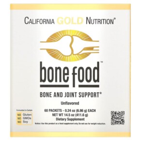 California Gold Nutrition Bone Food 60 Packets 0.24 oz (6.86 g) 898220020676