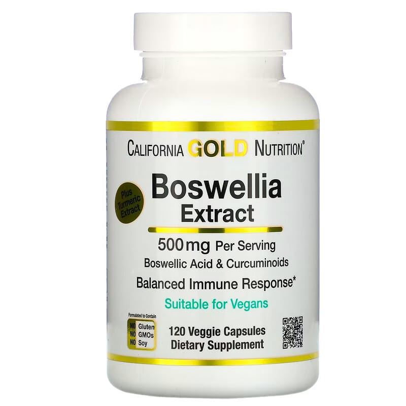 California Gold Nutrition Boswellia Extract Plus Turmeric Extract 250 mg 120 Veggie Capsules 1 California Gold Nutrition Boswellia Extract Plus Turmeric Extract 250 mg 120 Veggie Capsules 898220013517
