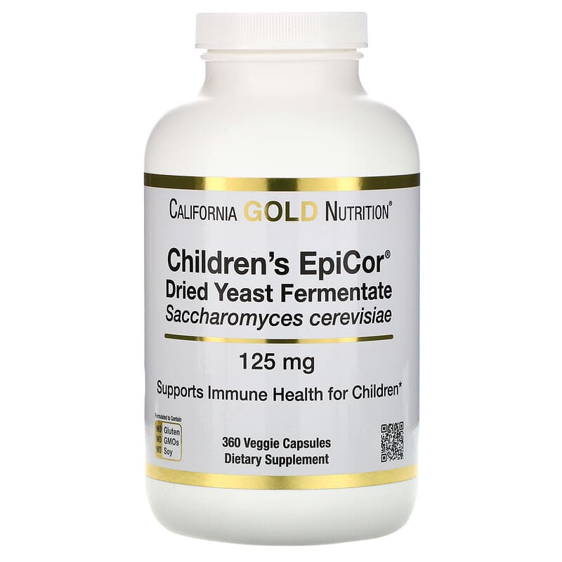 California Gold Nutrition Children's EpiCor 125 mg 360 Veggie Capsules 1 California Gold Nutrition Children's EpiCor 125 mg 360 Veggie Capsules 898220015689